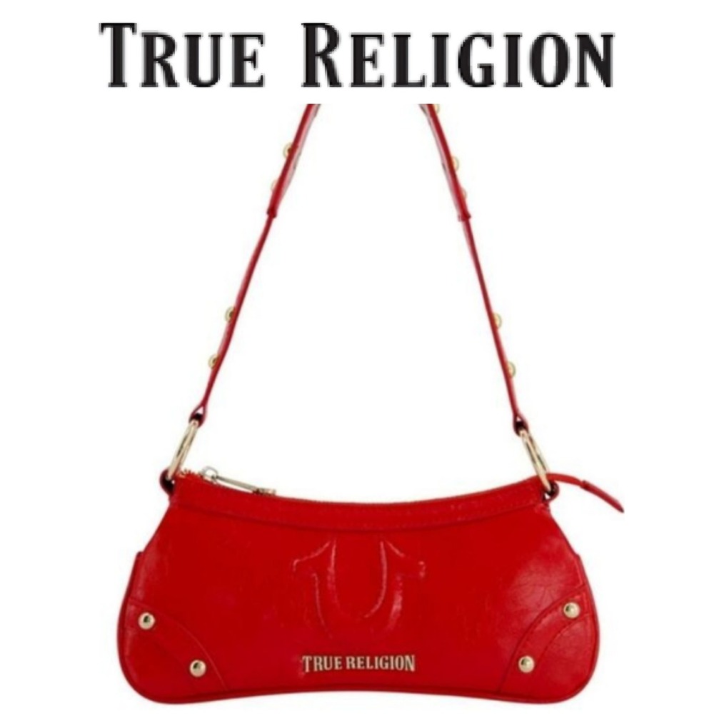 True Religion Horseshoe Shoulder Bag- Red